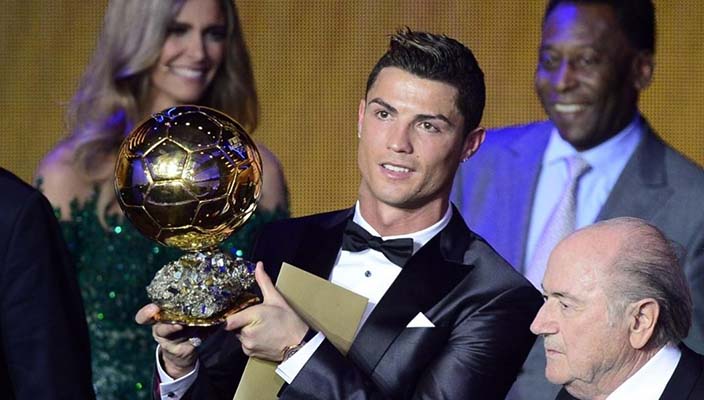 Cristiano Ronaldo vince il pallone d'oro