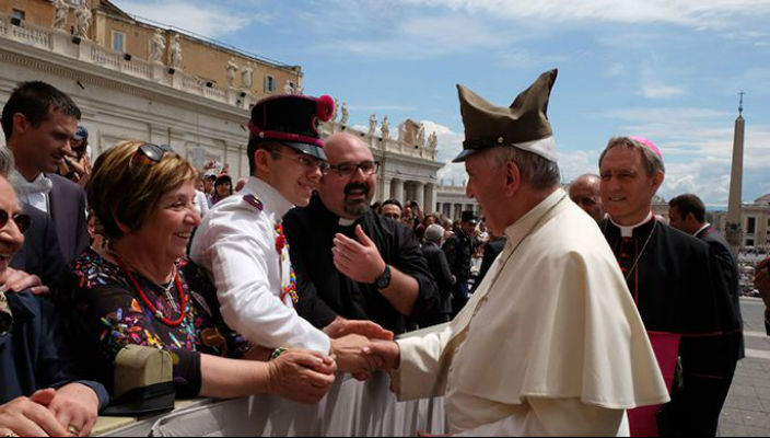 Udienza generale di Papa Francesco per la scuola militare Nunziatella