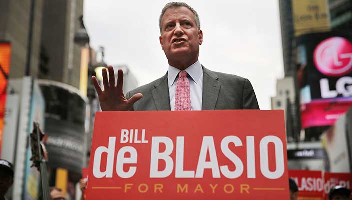 Bill de Blasio eletto sindaco di New York